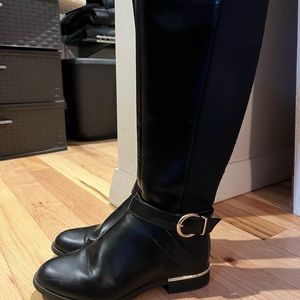 Women’s Black Riding Boots-Size 7